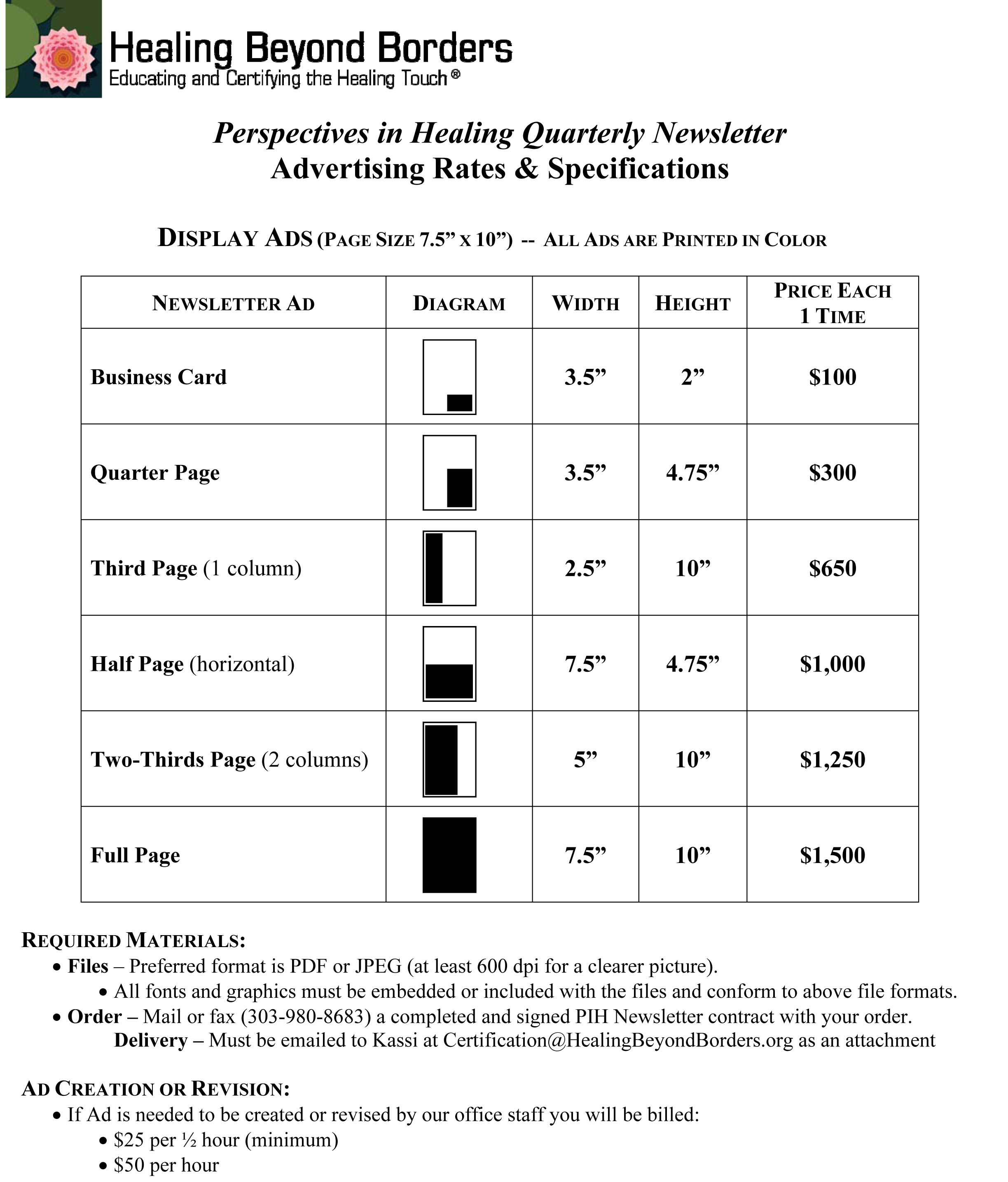 1PIH-NewsletterAdvertising